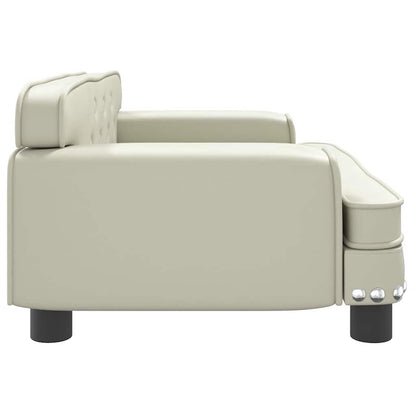 Divano per Bambini Crema 70x45x30 cm in Similpelle