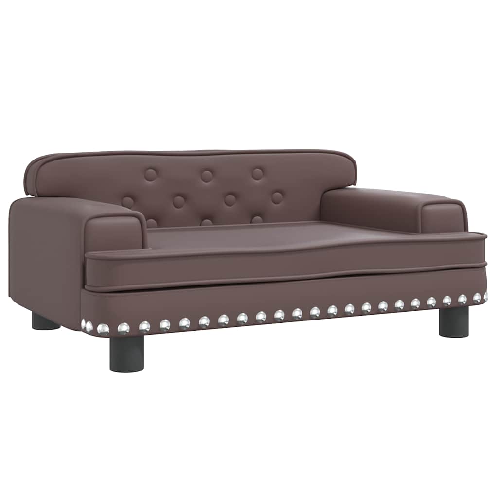 Divano per Bambini Marrone 70x45x30 cm in Similpelle