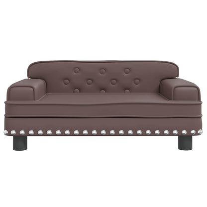 Divano per Bambini Marrone 70x45x30 cm in Similpelle