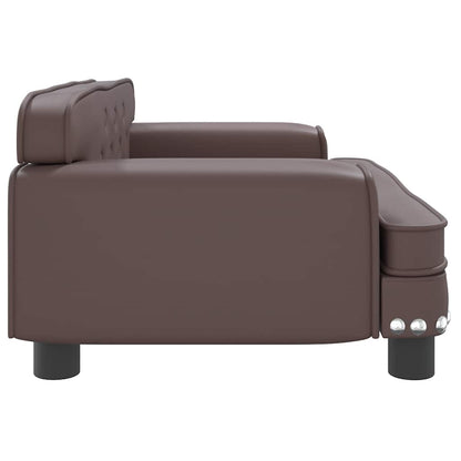 Divano per Bambini Marrone 70x45x30 cm in Similpelle