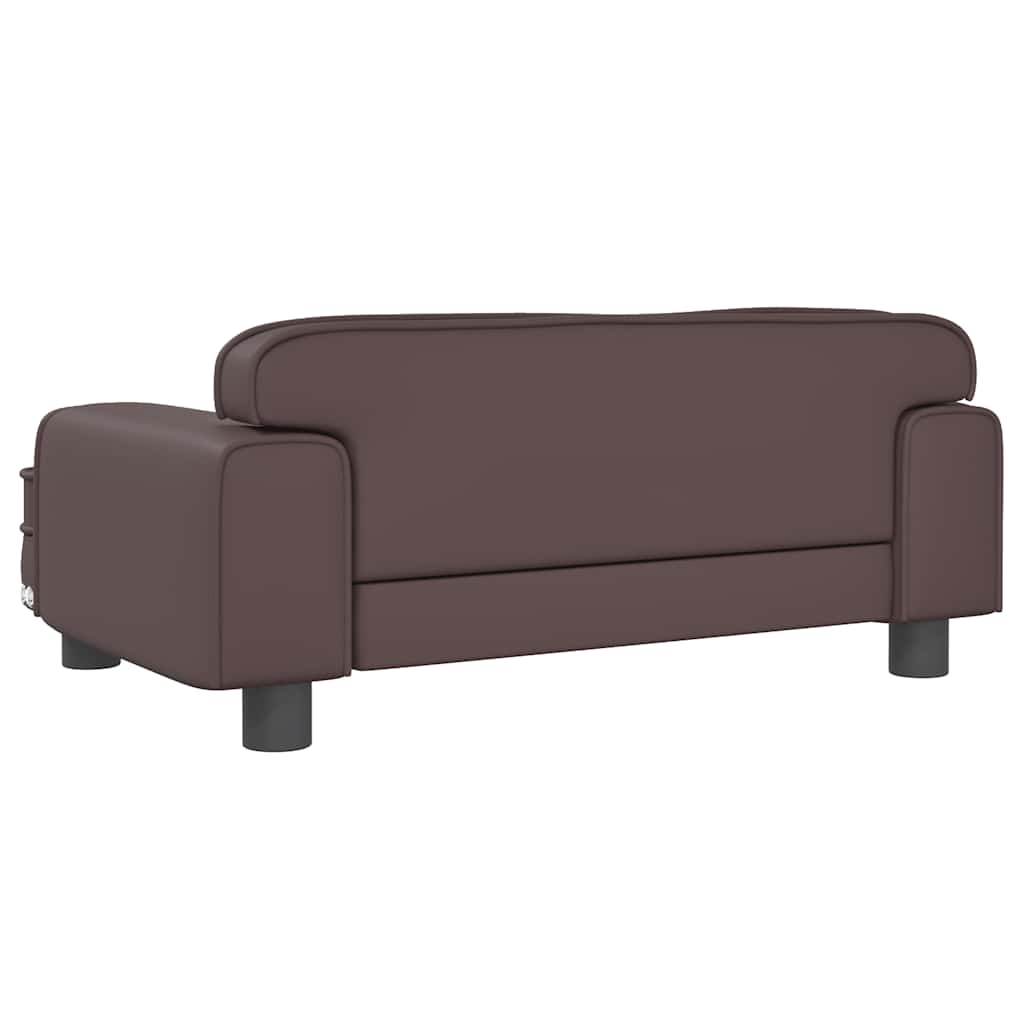 Divano per Bambini Marrone 70x45x30 cm in Similpelle