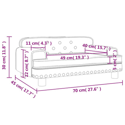 Divano per Bambini Marrone 70x45x30 cm in Similpelle
