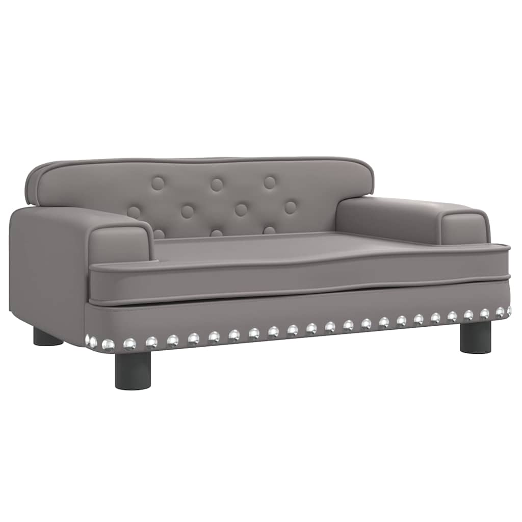 Divano per Bambini Grigio 70x45x30 cm in Similpelle | homemem39