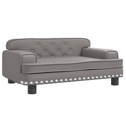 Divano per Bambini Grigio 70x45x30 cm in Similpelle | homemem39