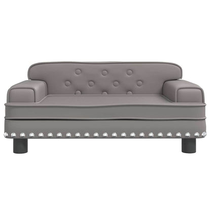 Divano per Bambini Grigio 70x45x30 cm in Similpelle | homemem39