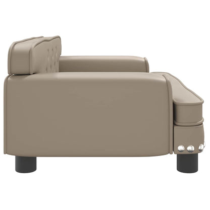 Divano per Bambini Cappuccino 70x45x30 cm in Similpelle