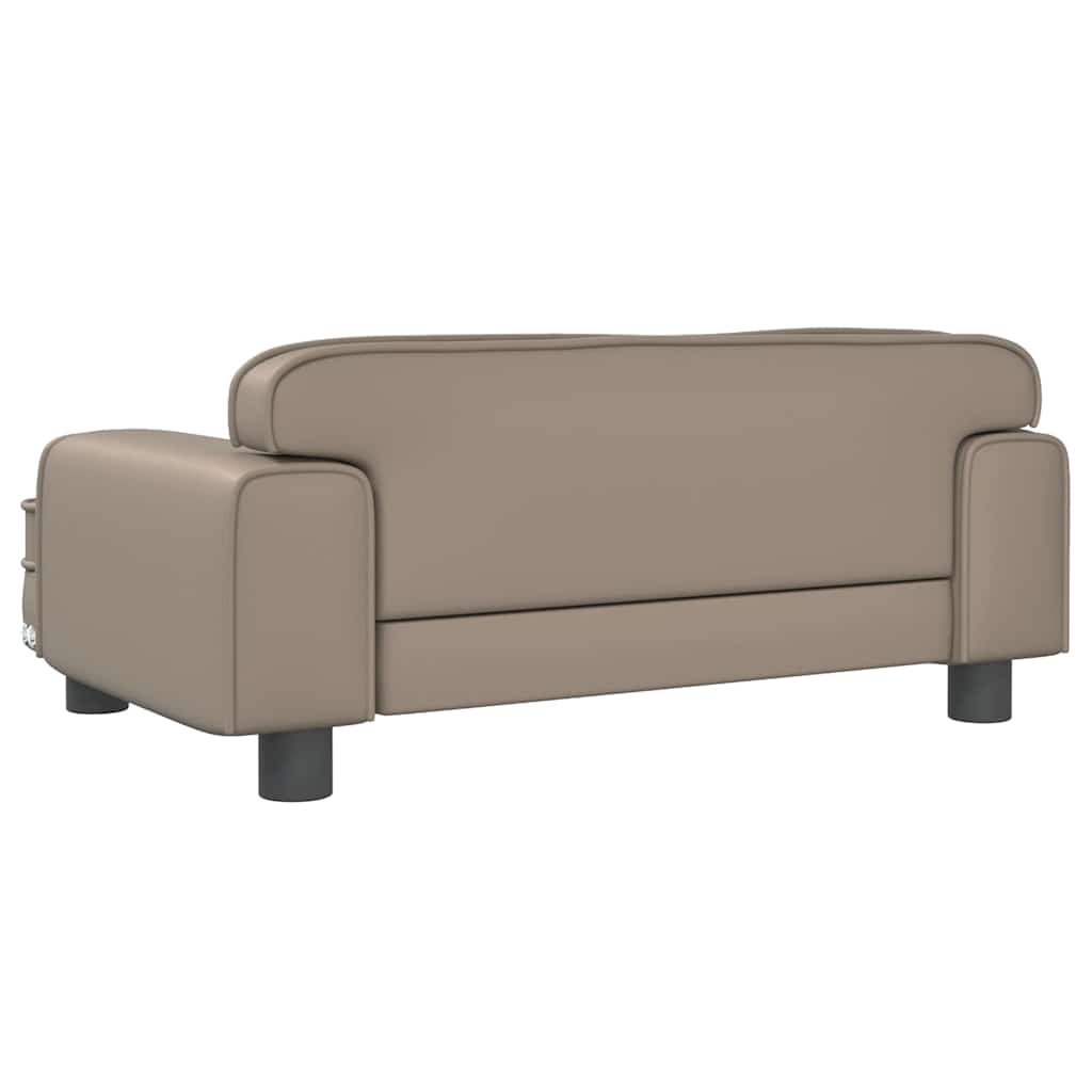 Divano per Bambini Cappuccino 70x45x30 cm in Similpelle