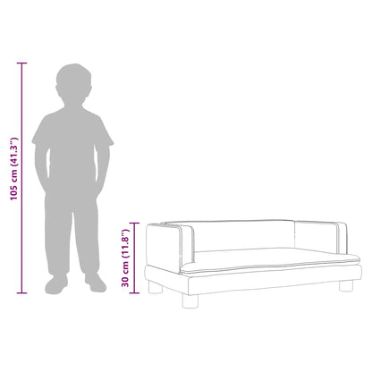 Divano per Bambini Grigio Chiaro 80x45x30 cm in Velluto | homemem39