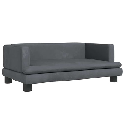 Divano per Bambini Grigio Scuro 80x45x30 cm in Velluto | homemem39