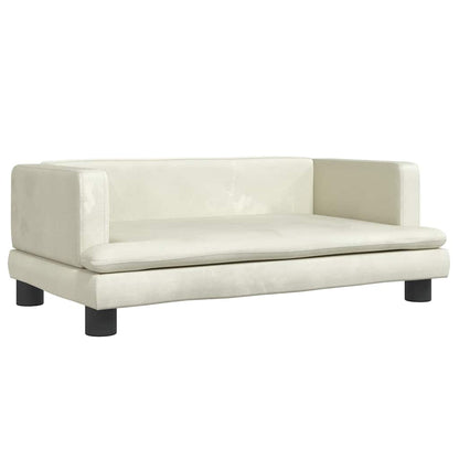 Divano per Bambini Crema 80x45x30 cm in Velluto | homemem39