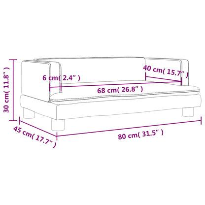 Divano per Bambini Crema 80x45x30 cm in Velluto | homemem39