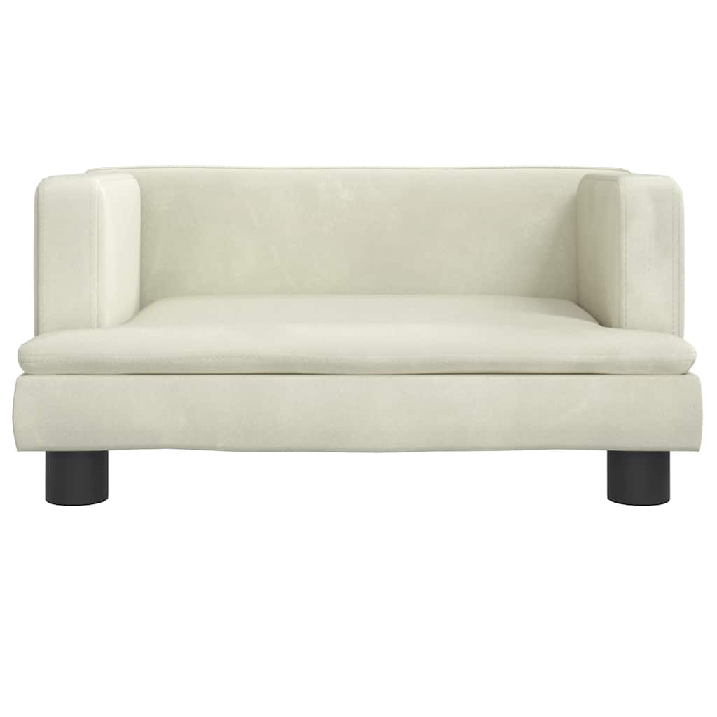 Divano per Bambini Crema 60x40x30 cm in Velluto | homemem39