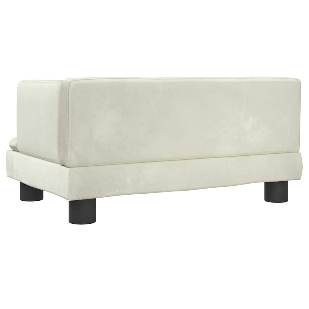 Divano per Bambini Crema 60x40x30 cm in Velluto | homemem39
