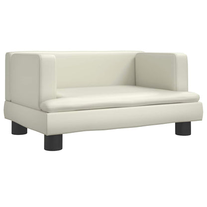 Divano per Bambini Crema 60x40x30 cm in Similpelle | homemem39