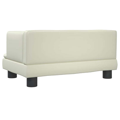 Divano per Bambini Crema 60x40x30 cm in Similpelle | homemem39