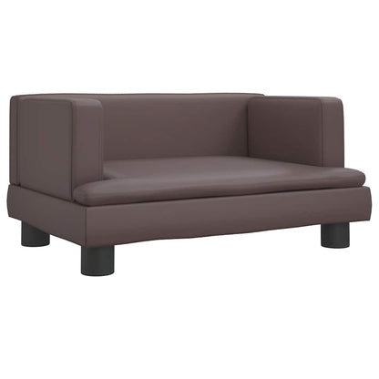 Divano per Bambini Marrone 60x40x30 cm in Similpelle | homemem39