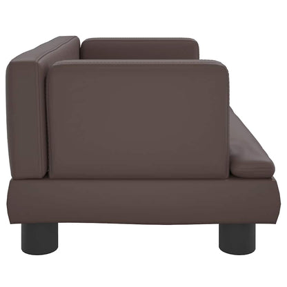 Divano per Bambini Marrone 60x40x30 cm in Similpelle
