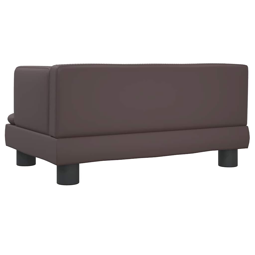 Divano per Bambini Marrone 60x40x30 cm in Similpelle | homemem39