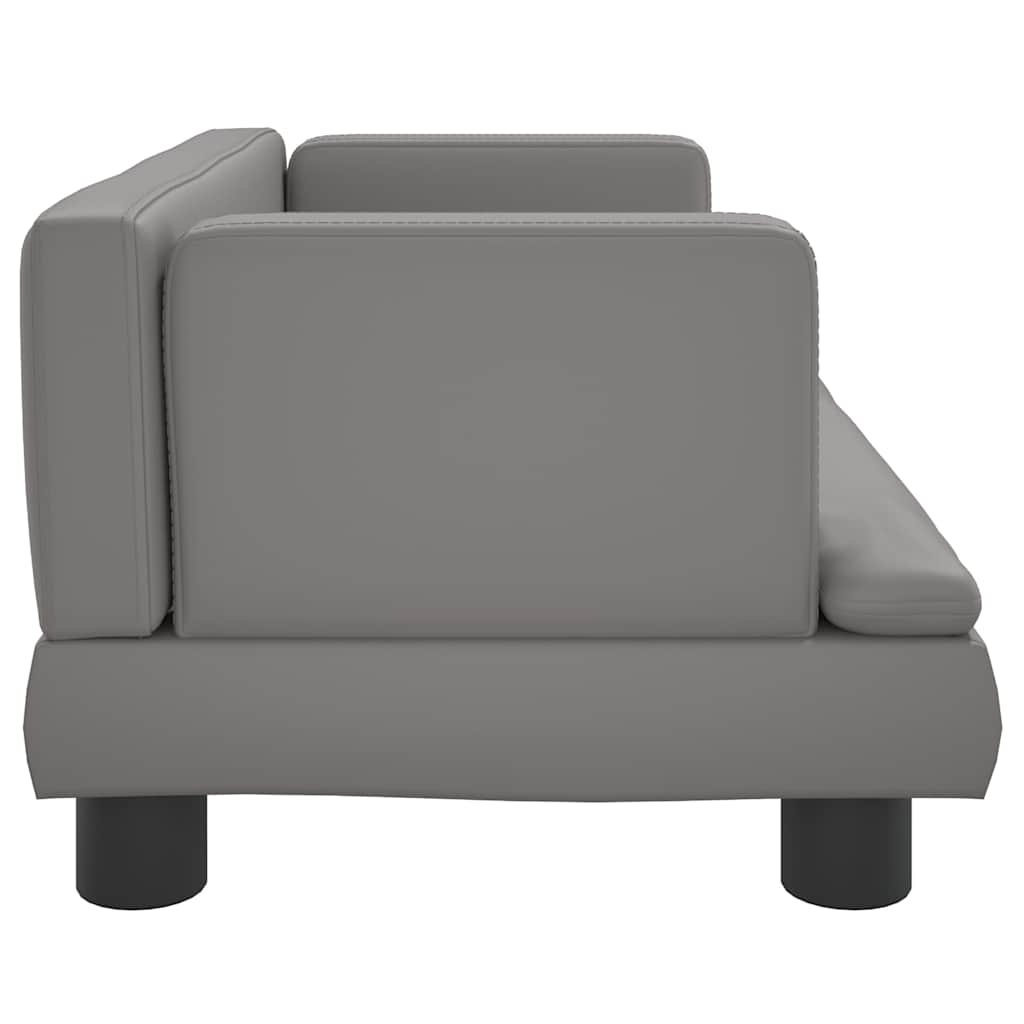 Divano per Bambini Grigio 60x40x30 cm in Similpelle