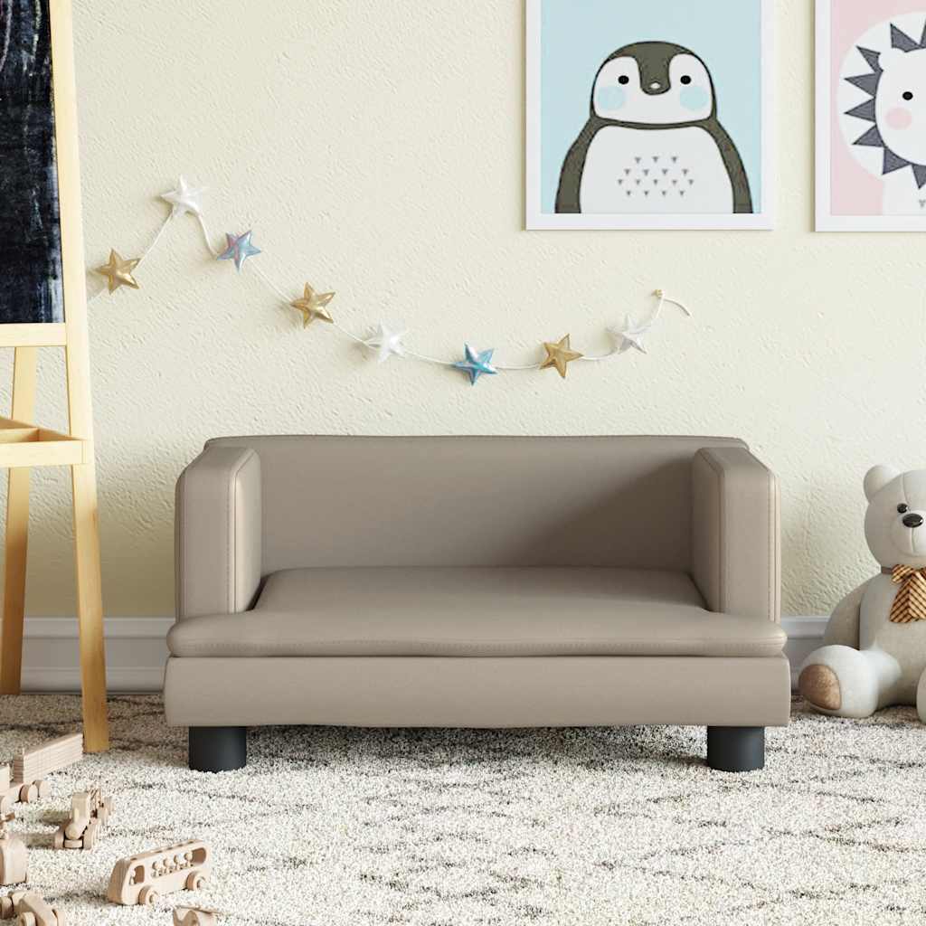Divano per Bambini Cappuccino 60x40x30 cm in Similpelle | homemem39
