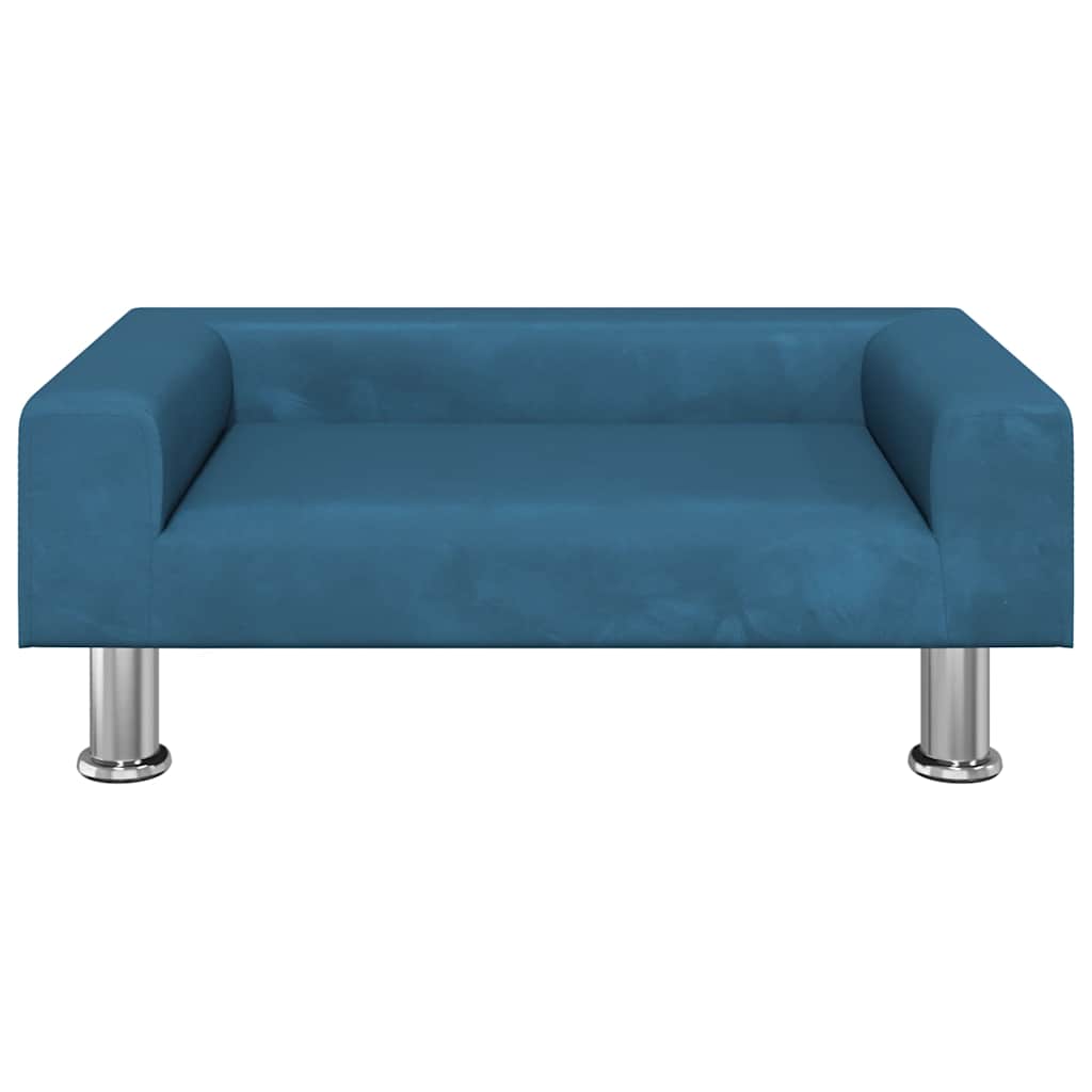Divano per Bambini Blu 70x45x26,5 cm in Velluto