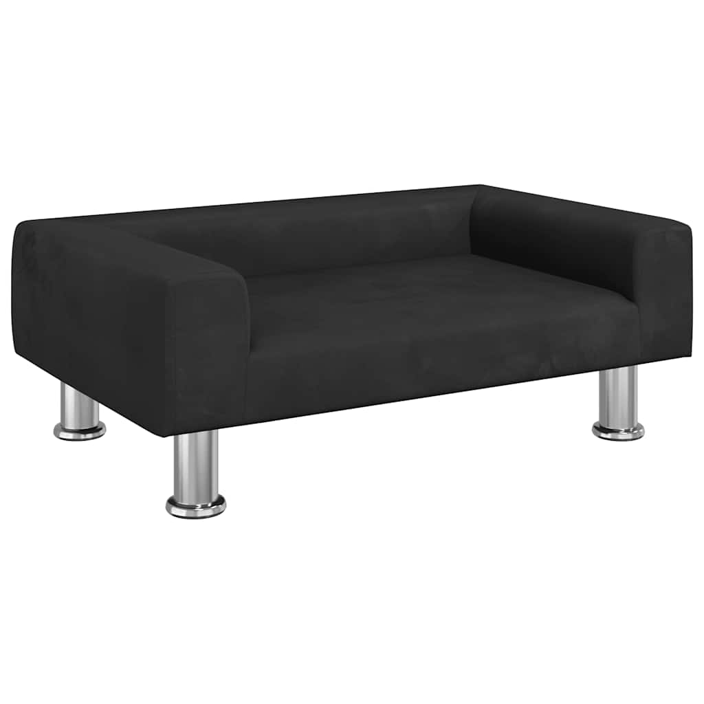 Divano per Bambini Nero 70x45x26,5 cm in Velluto | homemem39