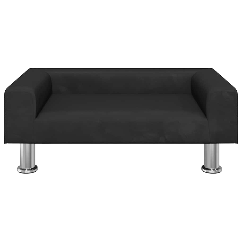 Divano per Bambini Nero 70x45x26,5 cm in Velluto