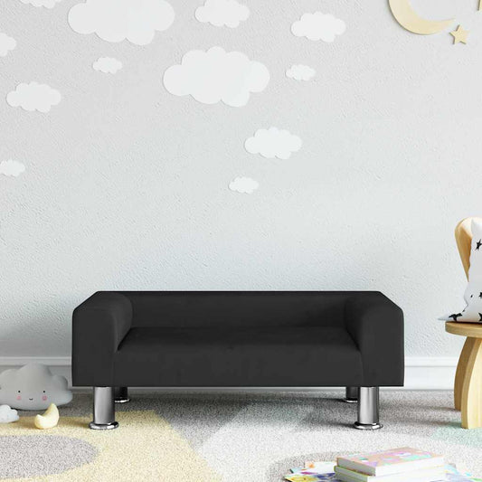 Divano per Bambini Nero 70x45x26,5 cm in Velluto - homemem39