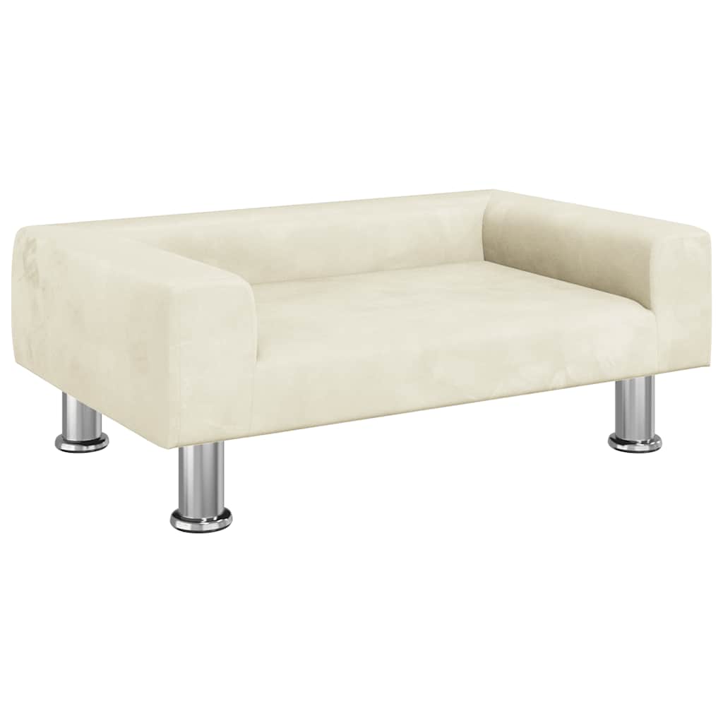 Divano per Bambini Crema 70x45x26,5 cm in Velluto | homemem39