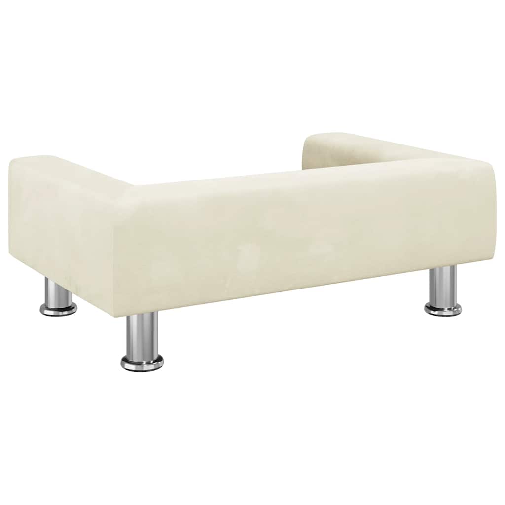 Divano per Bambini Crema 70x45x26,5 cm in Velluto | homemem39