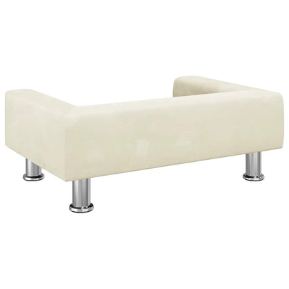 Divano per Bambini Crema 70x45x26,5 cm in Velluto | homemem39
