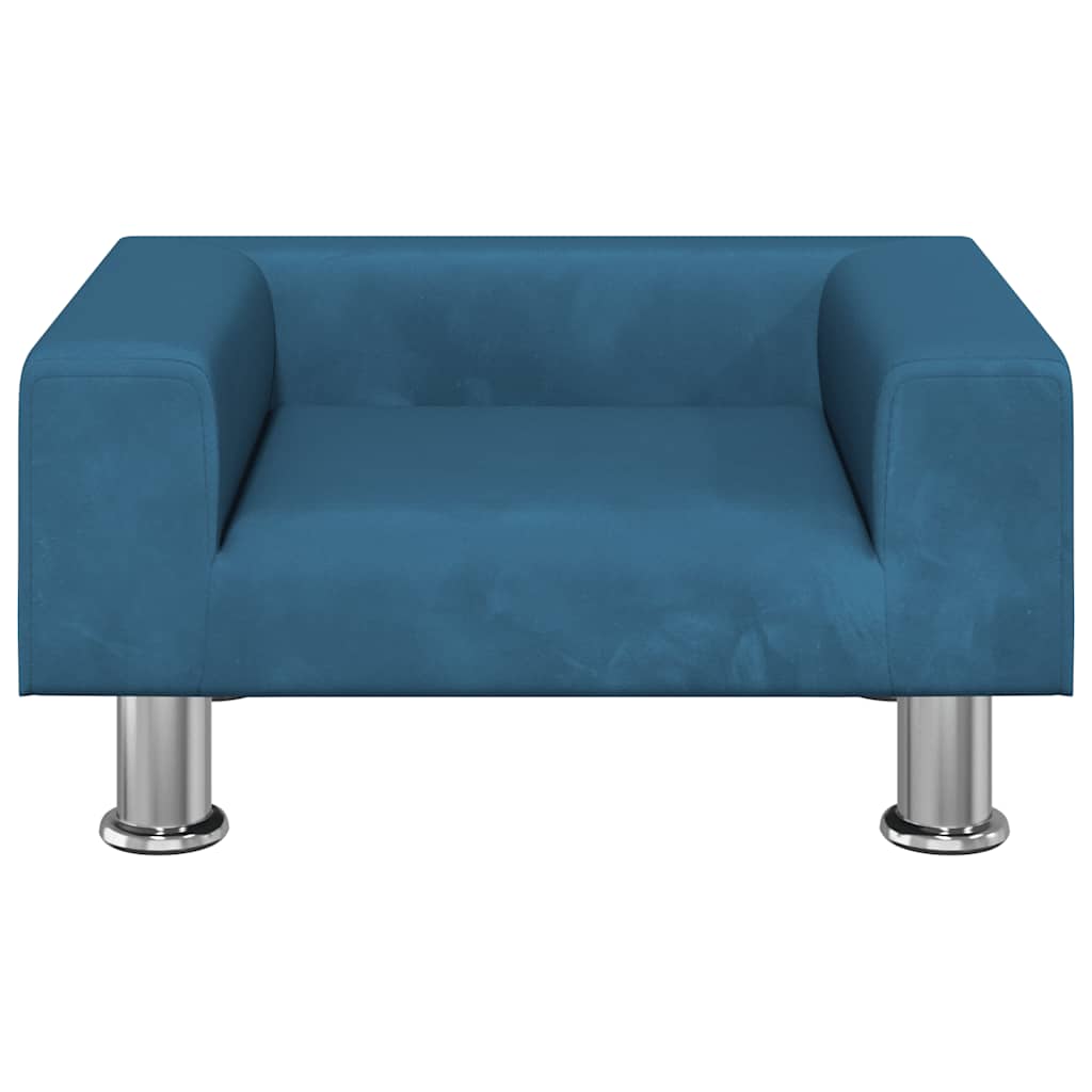 Divano per Bambini Blu 50x40x26,5 cm in Velluto | homemem39