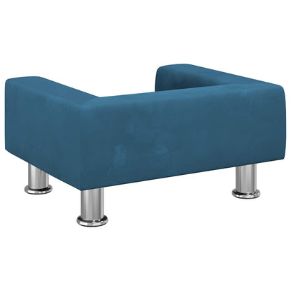 Divano per Bambini Blu 50x40x26,5 cm in Velluto | homemem39