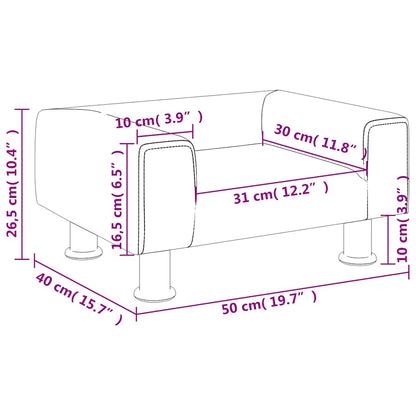Divano per Bambini Blu 50x40x26,5 cm in Velluto | homemem39
