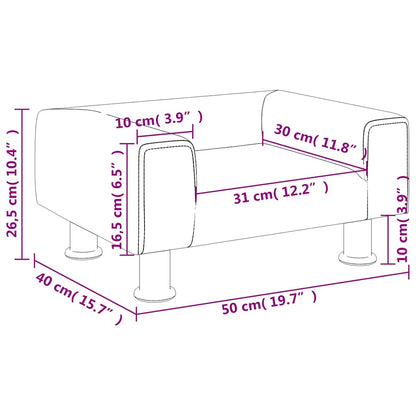 Divano per Bambini Grigio Scuro 50x40x26,5 cm in Velluto | homemem39