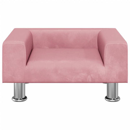 Divano per Bambini Rosa 50x40x26,5 cm in Velluto
