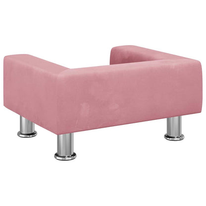 Divano per Bambini Rosa 50x40x26,5 cm in Velluto | homemem39