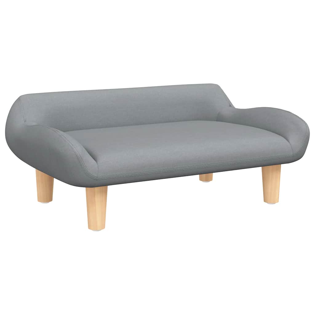 Divano per Bambini Grigio Chiaro 70x40x24 cm in Tessuto
