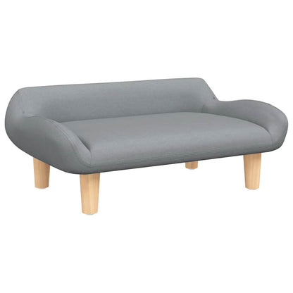 Divano per Bambini Grigio Chiaro 70x40x24 cm in Tessuto