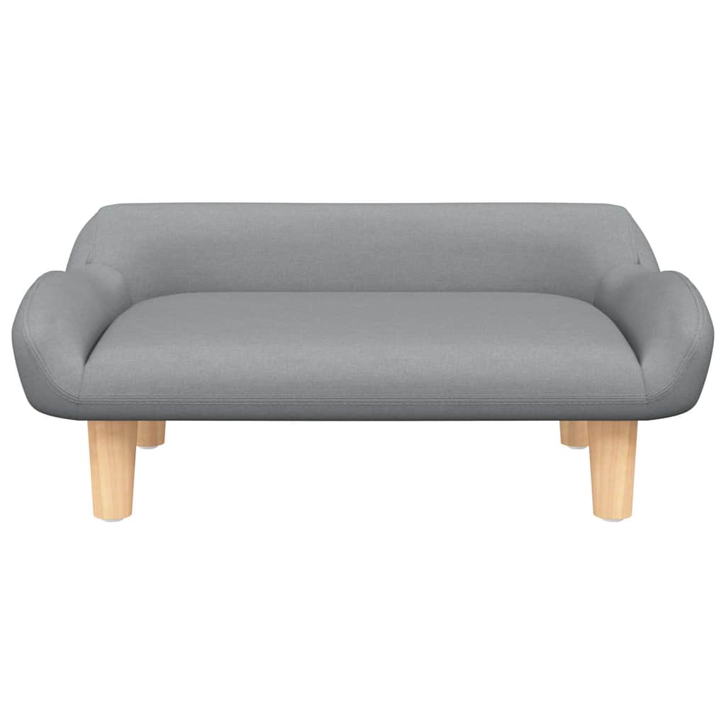 Divano per Bambini Grigio Chiaro 70x40x24 cm in Tessuto
