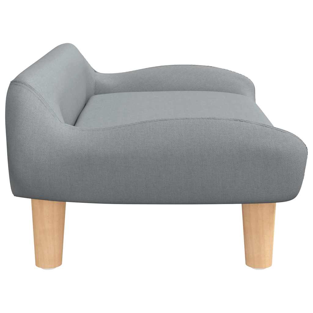 Divano per Bambini Grigio Chiaro 70x40x24 cm in Tessuto