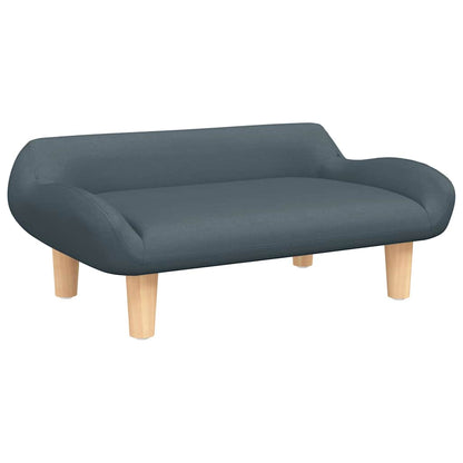Divano per Bambini Grigio Scuro 70x40x24 cm in Tessuto | homemem39
