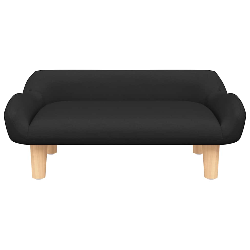 Divano per Bambini Nero 70x40x24 cm in Tessuto | homemem39