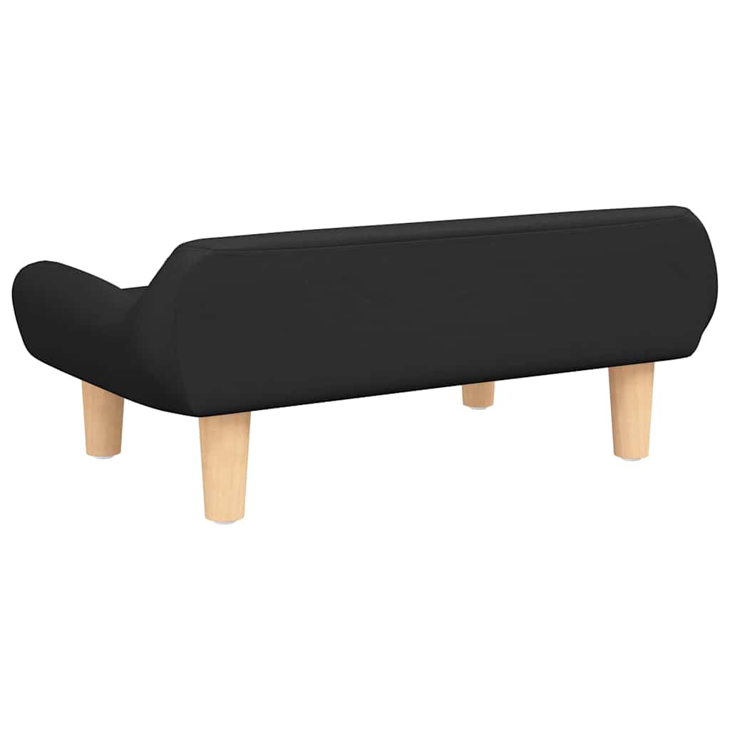 Divano per Bambini Nero 70x40x24 cm in Tessuto | homemem39