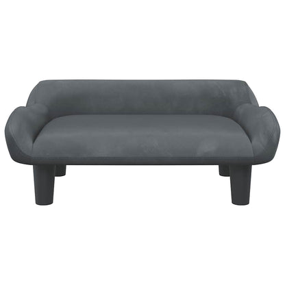 Divano per Bambini Grigio Scuro 70x40x24 cm in Velluto