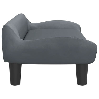 Divano per Bambini Grigio Scuro 70x40x24 cm in Velluto