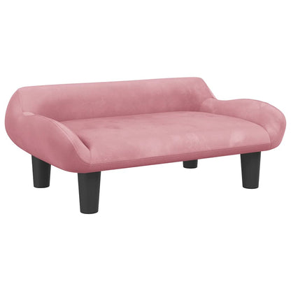 Divano per Bambini Rosa 70x40x24 cm in Velluto