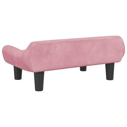 Divano per Bambini Rosa 70x40x24 cm in Velluto | homemem39