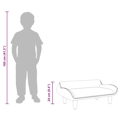 Divano per Bambini Rosa 70x40x24 cm in Velluto | homemem39