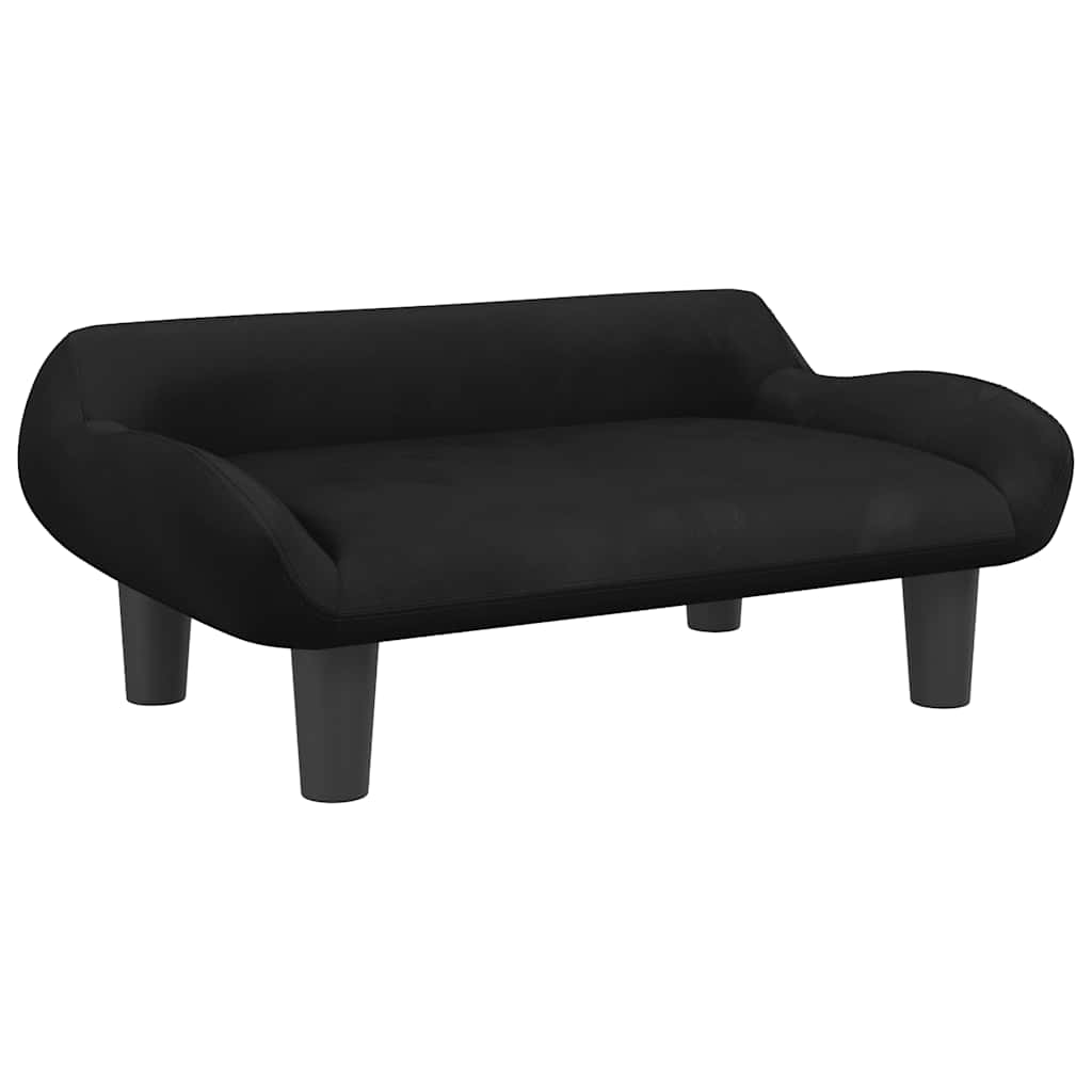 Divano per Bambini Nero 70x40x24 cm in Velluto | homemem39